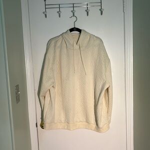Cream colored plus size hoodie 5XL